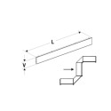 Zadní panel koutový 90°plný 100mm