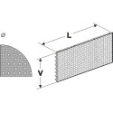 Zadní panel koutový 90°děrovaný  S 200mm