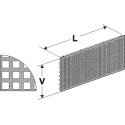 Zadní panel koutový 90°děrovaný D 400mm