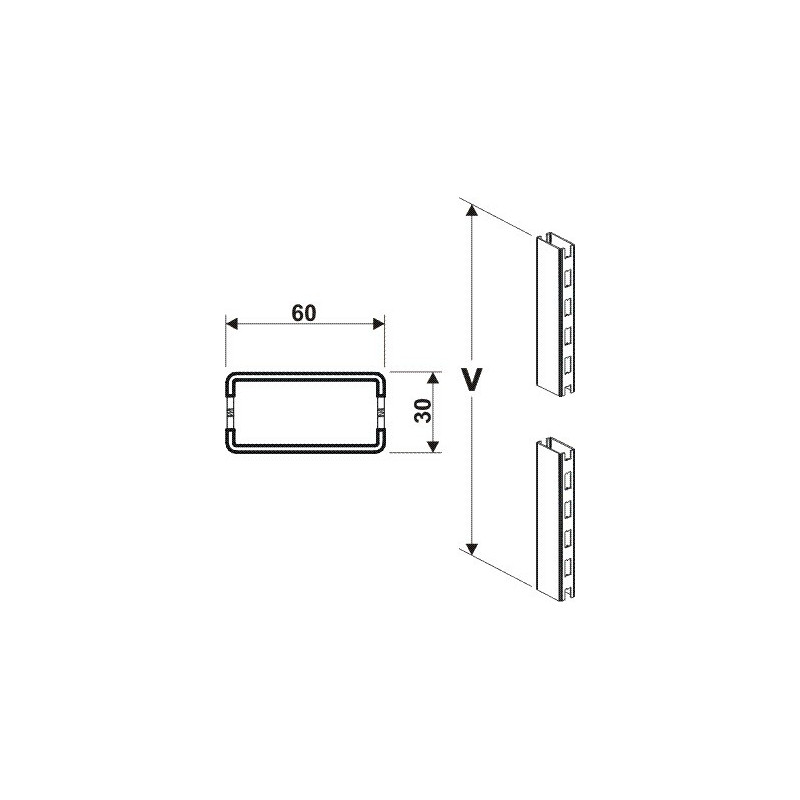 stojina 60x30mm/2000mm