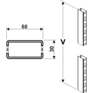 stojina 60x30mm/2200mm