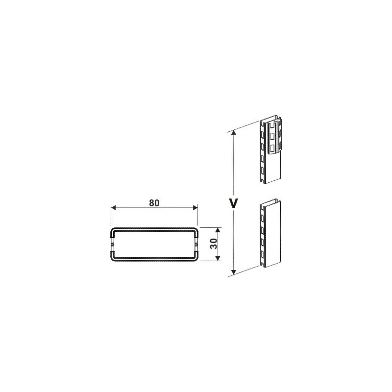 stojina 80x30mm/2100mm