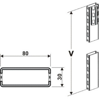 stojina 80x30mm/2600mm