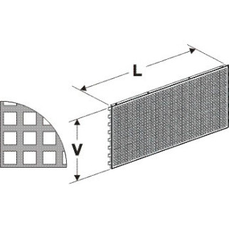Zadní panel děrovaný D 1250/400mm