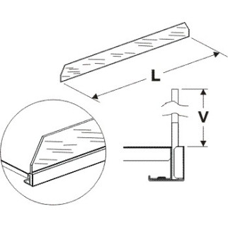 Čelní opěra vysoká (sklo) 625mm