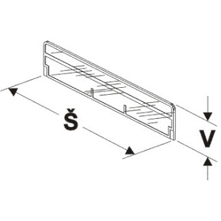 Dělítko nízké (plast čirý) 300/75mm