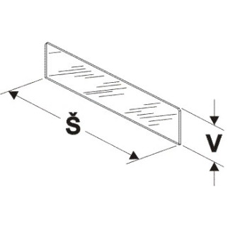 Dělítko nízké (sklo) 200/75mm