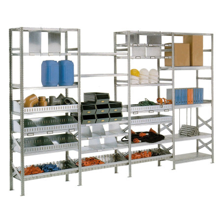 Regál SUPER 1576x1650x400mm 4 police základní modul