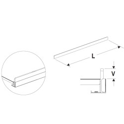 Čelní opěra nízká (plast bílý) 1000mm