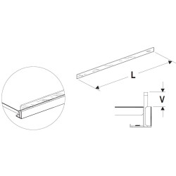 Čelní opěra nízká (plexisklo) 1330mm