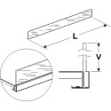 Čelní opěra vysoká (plexisklo) 1330/175mm