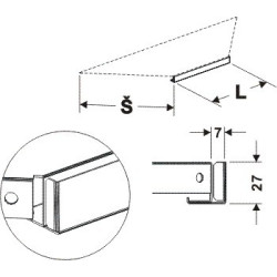 Držák cenovky koutový 90°500mm