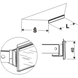 Cenovková lišta koutová 90°500mm