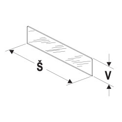 Dělítko nízké (sklo) 300mm