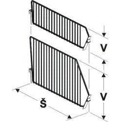 Dělítko vysoké RDE 460/240mm