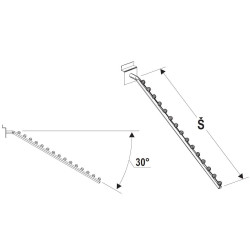 Konfekční háček K 15 kuliček-450mm