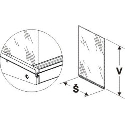 Bočnice vitríny 500mm