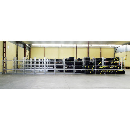 PNEU regál v. 2500x900x400mm 4 police základní modul PNEU regál v. 2500x900x400mm 4 police základní modul