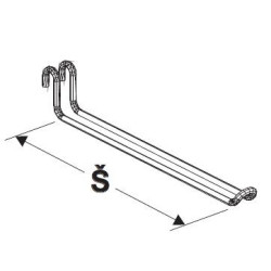 Háček dvojitý 400mm