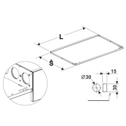 Deska zastřešení rovná s osvětlením 625mm