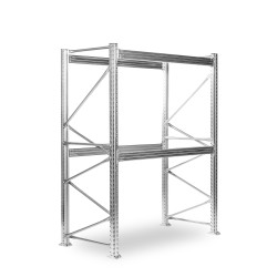 Paletový regál SUPERBO 2000x1800x1000mm, 2 úrovně, nosnost úrovně 1950 kg, základní