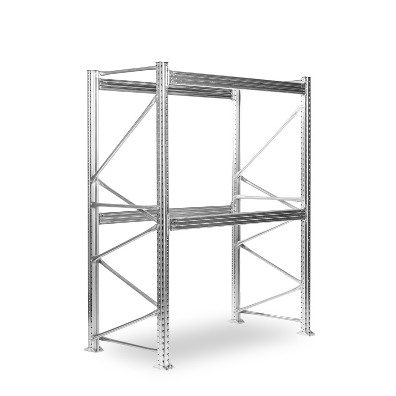 Paletový regál SUPERBO 2000x1800x1000mm, 2 úrovně, nosnost úrovně 2900 kg, základní