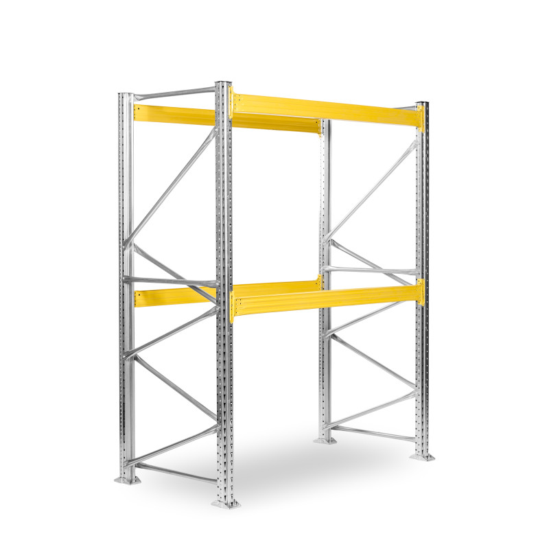 Paletový regál SUPERBO 2000x1800x1000mm, 2 úrovně, nosnost úrovně 2900 kg, základní