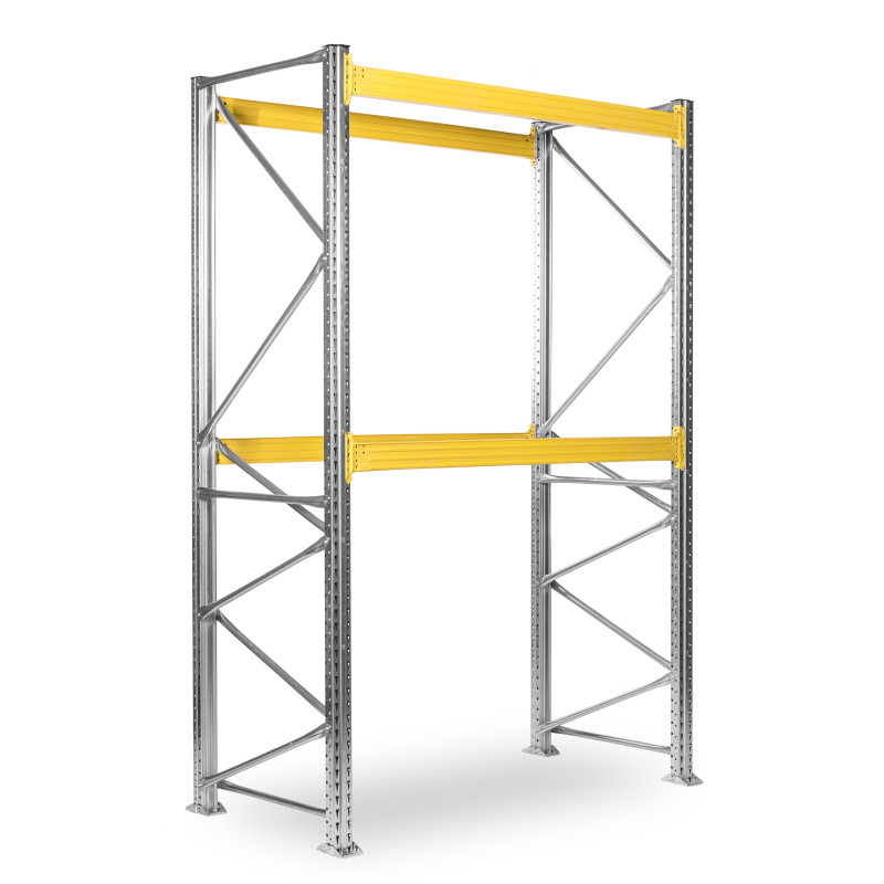 Paletový regál SUPERBO 3000x1800x1000mm, 2 úrovně, nosnost úrovně 2900 kg, základní