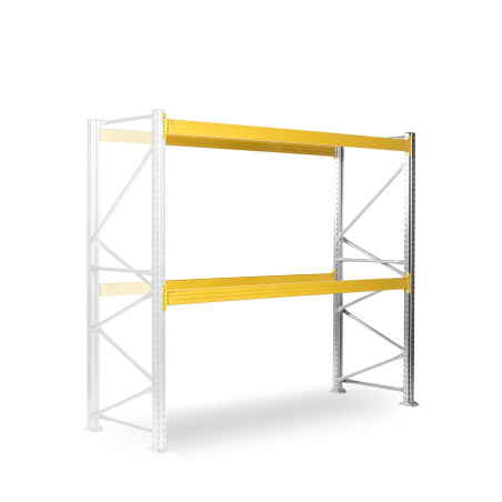 Paletový regál SUPERBO 2000x2700x1000mm,2 úrovně,nosnost 2150kg/úroveň,přídavný modul