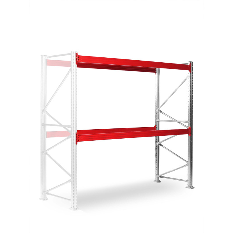Paletový regál SUPERBO 2500x2700x1000mm,2 úrovně,nosnost 2150kg/úroveň,přídavný modul