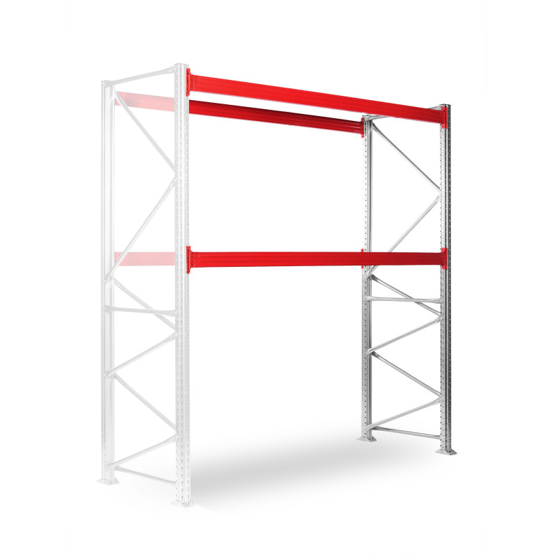 Paletový regál SUPERBO 3000x2700x1000mm,2 úrovně,nosnost 2150kg/úroveň,přídavný modul