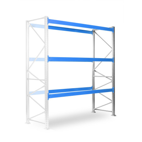 Paletový regál SUPERBO 3500x2700x1000mm,2 úrovně,nosnost 2150kg/úroveň,přídavný modul