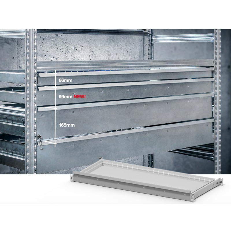 Regálová zásuvka 1500x500x99mm